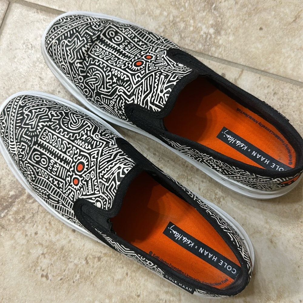 Cole Haan & Keith Haring slip-ons, size 8, in great condition, limited edition